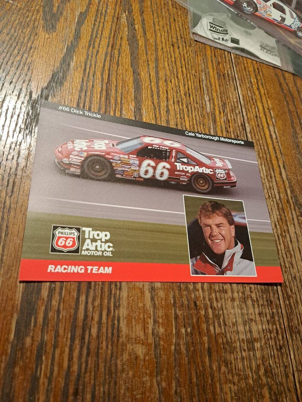 Vintage Dick Trickle #66 TropArtic Racing Phillips 66 Driver Card 8x5.5
